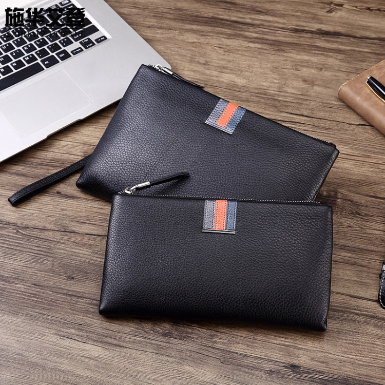 Portamonete intelligente antifurto e antismarrimento in pelle da uomo con pochette casual in pelle, Large, Small