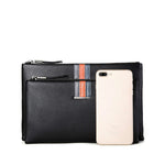 Portamonete intelligente antifurto e antismarrimento in pelle da uomo con pochette casual in pelle, Large, Small