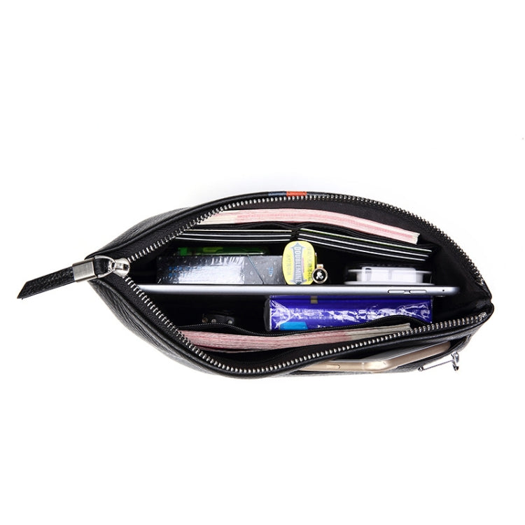 Portamonete intelligente antifurto e antismarrimento in pelle da uomo con pochette casual in pelle, Large, Small