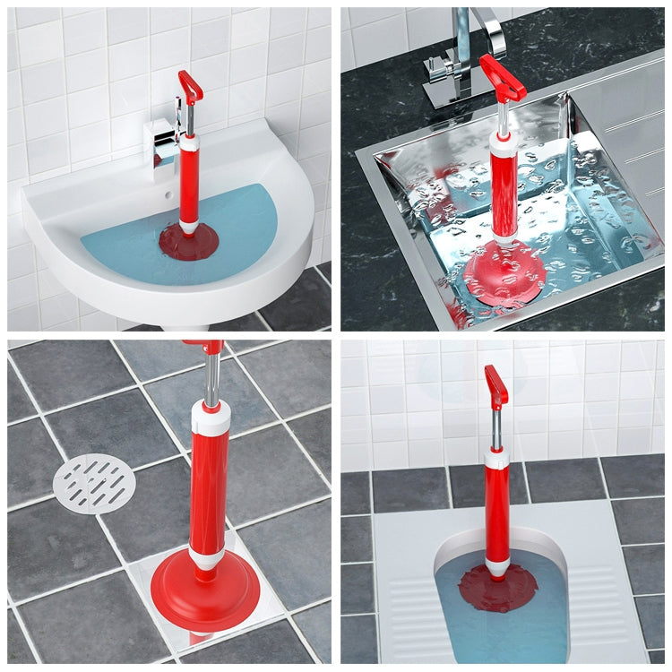 Pompa di aspirazione potente per dragaggio fognario domestico, ventosa per WC, Plastic Rod, Stainless Steel Rod