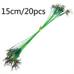 Cavo anteriore Luya da 20 pezzi con filo anti-morso, 15CM, 20CM, 25CM, 30CM