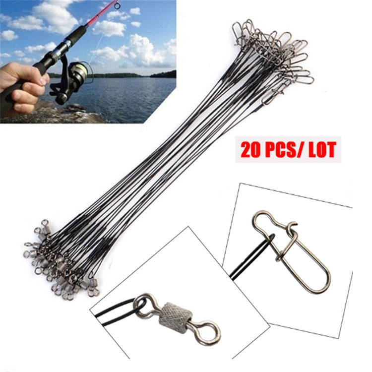 Cavo anteriore Luya da 20 pezzi con filo anti-morso, 15CM, 20CM, 25CM, 30CM