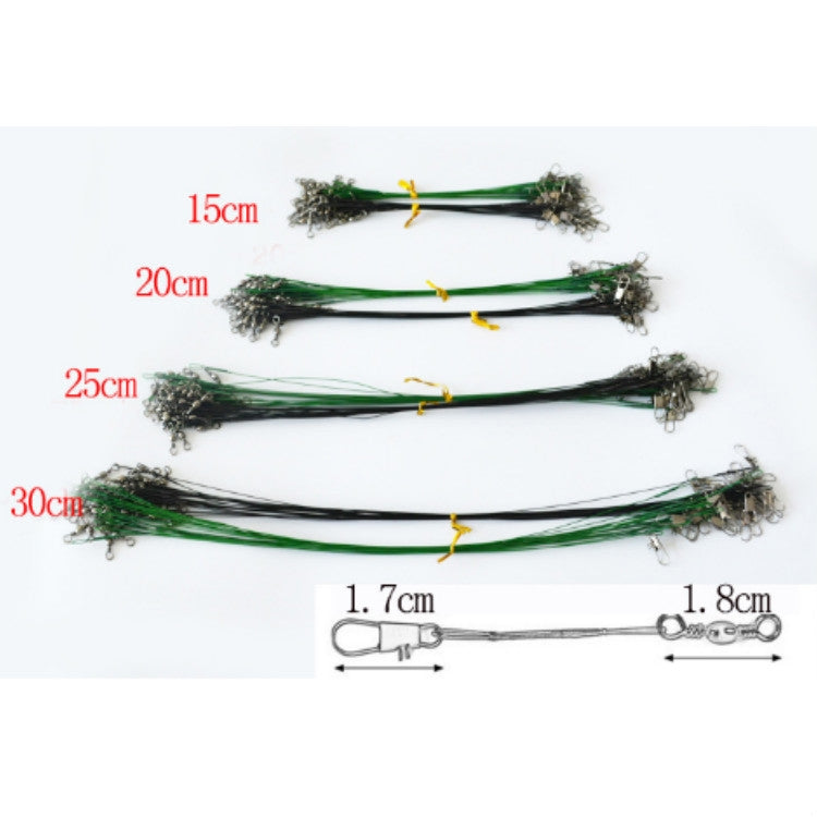 Cavo anteriore Luya da 20 pezzi con filo anti-morso, 15CM, 20CM, 25CM, 30CM