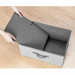 Scatola portaoggetti per cassetti in tessuto non tessuto da 2 pezzi Scatola di smistamento dei detriti di abbigliamento scoperta quadrata, 16L, 23L, 29L