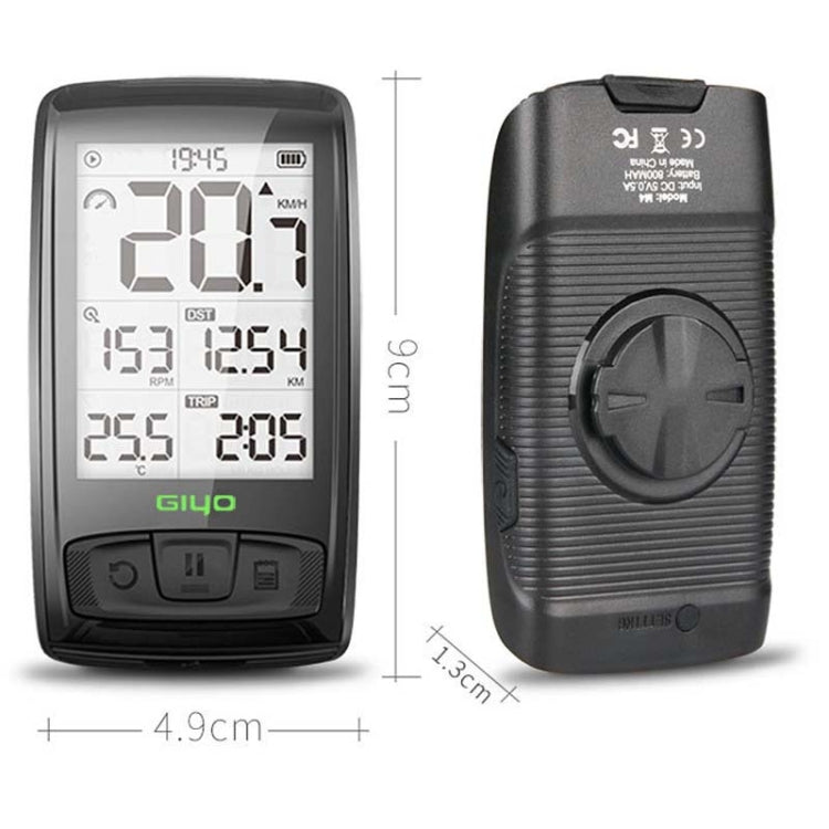 Contachilometri tachimetro per bici da strada wireless Bluetooth GIYO M4 per computer da bicicletta, GIYO M4