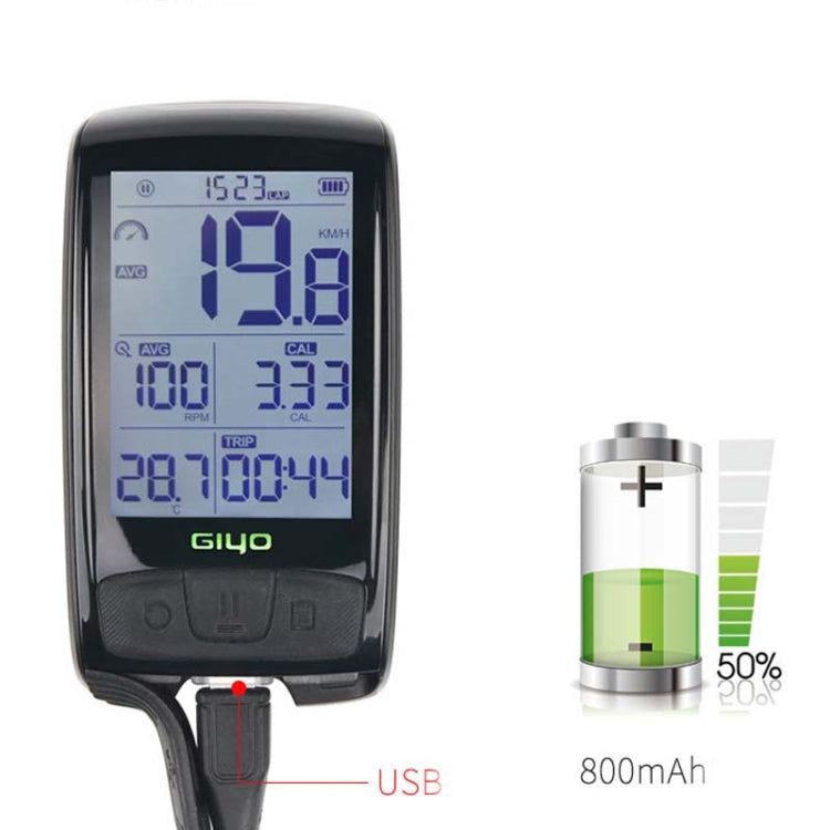 Contachilometri tachimetro per bici da strada wireless Bluetooth GIYO M4 per computer da bicicletta, GIYO M4