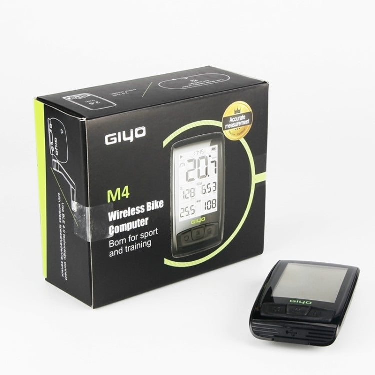 Contachilometri tachimetro per bici da strada wireless Bluetooth GIYO M4 per computer da bicicletta, GIYO M4