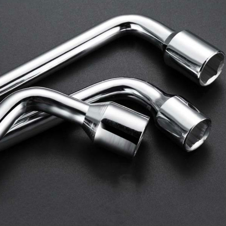 Chiave a bussola per pneumatici per auto di tipo L da 5 pezzi, 17mm, 19mm, 21mm, 22mm, 23mm, 24mm