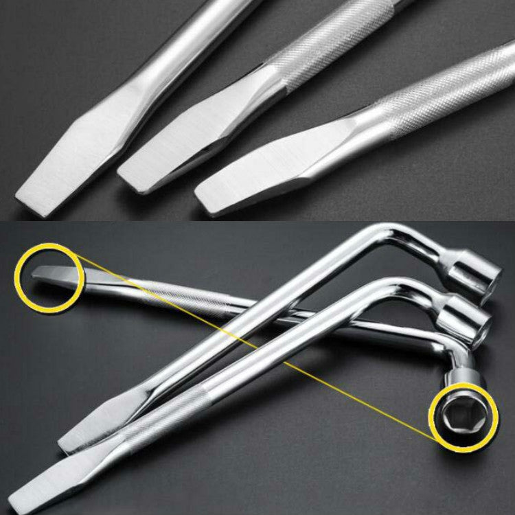 Chiave a bussola per pneumatici per auto di tipo L da 5 pezzi, 17mm, 19mm, 21mm, 22mm, 23mm, 24mm