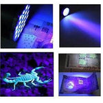 9 LED 395NM Mini torcia UV lampada di sicurezza per rilevamento agenti fluorescenti