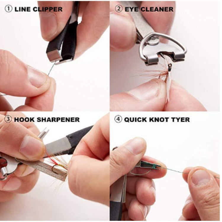 Forniture per la pesca all'aperto Morsetto da pesca Forbici per lenza Portachiavi telescopico, 2 in 1 With Keychain, 2 in 1 Fishing Line Knife, 3 in 1 With Keychain, 3 in 1  Fishing Line Knife
