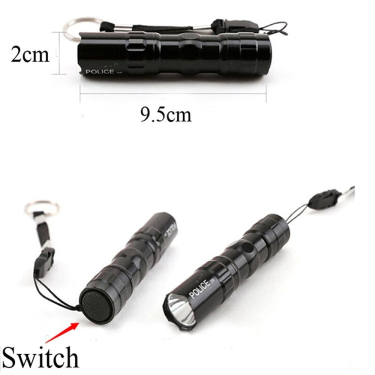 Mini torcia tattica super luminosa impermeabile piccola torcia con portachiavi