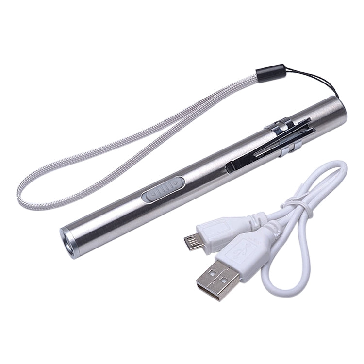 Torcia ricaricabile USB con design a penna Potente mini lampada a LED