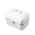 Custodia portatile per medicinali portatile per uso domestico, scatola di plastica cosmetica per gioielli multifunzionale antipolvere, S 24x16.5x14cm, L 27.5x19x18cm