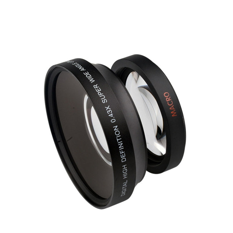 Obiettivo fisheye super grandangolare 0,43X da 67 mm con obiettivo macro per Canon, 67mm 0.43X