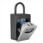 Casella porta chiavi con combinazione e chiave decorativa grigia