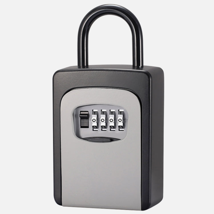 Casella porta chiavi con combinazione e chiave decorativa grigia