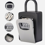 Casella porta chiavi con combinazione e chiave decorativa grigia