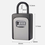 Casella porta chiavi con combinazione e chiave decorativa grigia