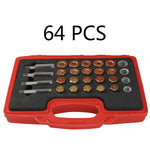 Vite di scarico dell'olio della coppa dell'olio per auto Strumento di riparazione del dente scorrevole Vite inferiore dell'olio, 64 PCS In 1, 114 PCS In 1