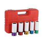 Set di bussole 5 in 1 15/17/19/21/22mm per cambio pneumatici, chiave inglese, manicotto di protezione della ruota, 5 In 1