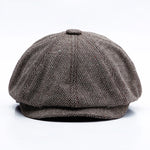 Berretto ottagonale a righe autunno inverno 58-60 cm