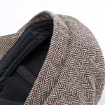 Berretto ottagonale a righe autunno inverno 58-60 cm