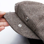 Berretto ottagonale a righe autunno inverno 58-60 cm