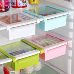 2 pezzi multifunzione da cucina frigorifero portaoggetti frigorifero congelatore supporto per ripiano cassetto estraibile organizzatore