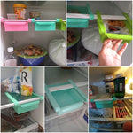 2 pezzi multifunzione da cucina frigorifero portaoggetti frigorifero congelatore supporto per ripiano cassetto estraibile organizzatore