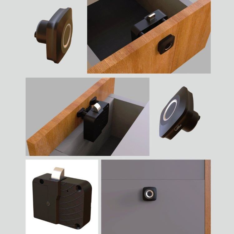 Blocco antifurto per uso domestico con armadietto per cassetti intelligente con impronta digitale, Smart Drawer Locker Fingerprint Lock
