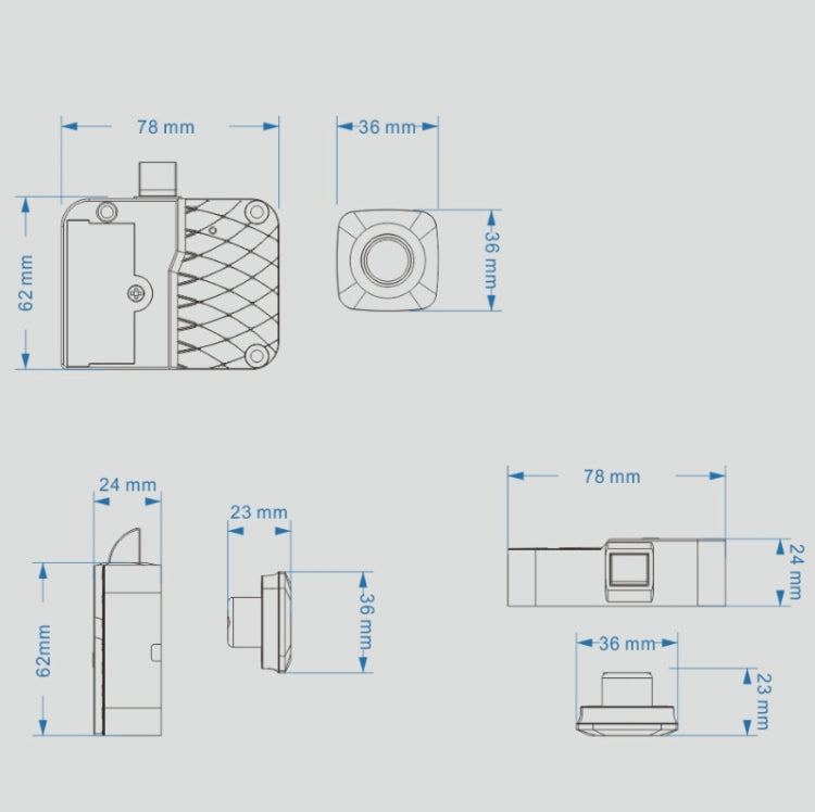 Blocco antifurto per uso domestico con armadietto per cassetti intelligente con impronta digitale, Smart Drawer Locker Fingerprint Lock