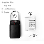 Cassetta portachiavi con password Cassetta password per sito decorativo a parete per uso domestico, Black, Silver