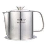 SSGP 304 Filtro in acciaio inossidabile Pentola per olio Filtro Residuo di olio Pentola per zuppa Scarico Pentola per olio Filtro per uso domestico Residuo di olio Pentola di stoccaggio dell'olio
