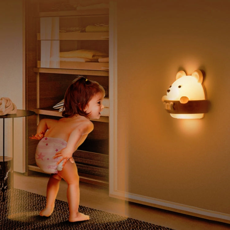 Lampada da parete per protezione degli occhi da comodino con luce notturna telecomandata Bear con 3 modalità di luce, CN Plug, Rechargeable