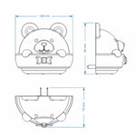 Lampada da parete per protezione degli occhi da comodino con luce notturna telecomandata Bear con 3 modalità di luce, CN Plug, Rechargeable