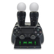 Base di ricarica multifunzionale per caricabatterie per gamepad iPlay per PS4 VR/PS VR/PS Move, For PS4 VR/PS VR/PS Move