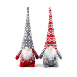Decorazioni natalizie Bambole anziane senza volto Bambole anziane della foresta Ornamenti natalizi, (Red Long Hat), (Grey Long Hat)