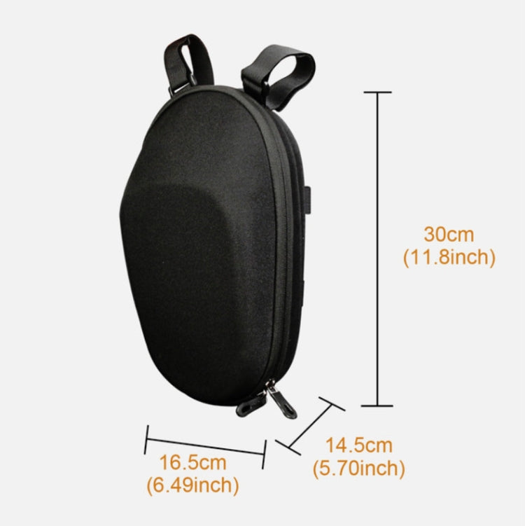 Per Xiaomi No. 9 Scooter elettrico Borsa anteriore per auto pieghevole elettrica in pelle PU impermeabile EVA con guscio rigido, 30 x 16.5 x 14.5cm