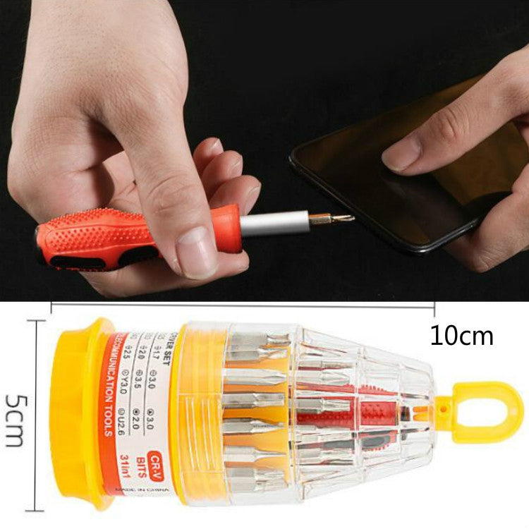7 set di cacciaviti a croce strumento di riparazione del telefono cellulare cacciavite a pagoda set di cacciaviti multifunzionali, 31 in 1 Small