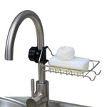 Scaffale per rubinetto da 2 pezzi in acciaio inossidabile perforato per lavello da cucina, scolapiatti per spugna, Type A, Type B, Type C