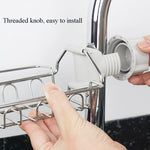 Scaffale per rubinetto da 2 pezzi in acciaio inossidabile perforato per lavello da cucina, scolapiatti per spugna, Type A, Type B, Type C