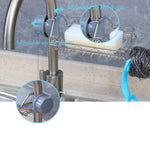 Scaffale per rubinetto da 2 pezzi in acciaio inossidabile perforato per lavello da cucina, scolapiatti per spugna, Type A, Type B, Type C