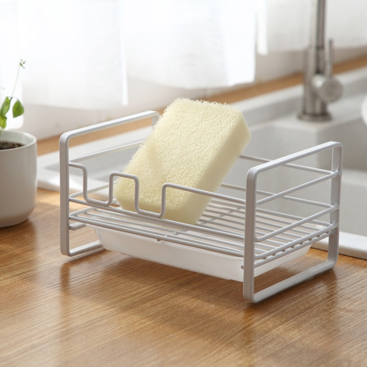 Scolapiatti in ferro da cucina, portasapone, strofinaccio in acciaio, Kitchen Drain Rack