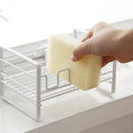 Scolapiatti in ferro da cucina, portasapone, strofinaccio in acciaio, Kitchen Drain Rack