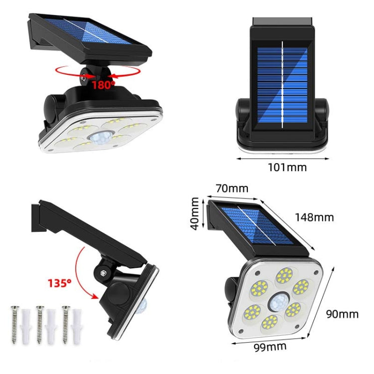 Lampada da parete solare LED impermeabile IP65