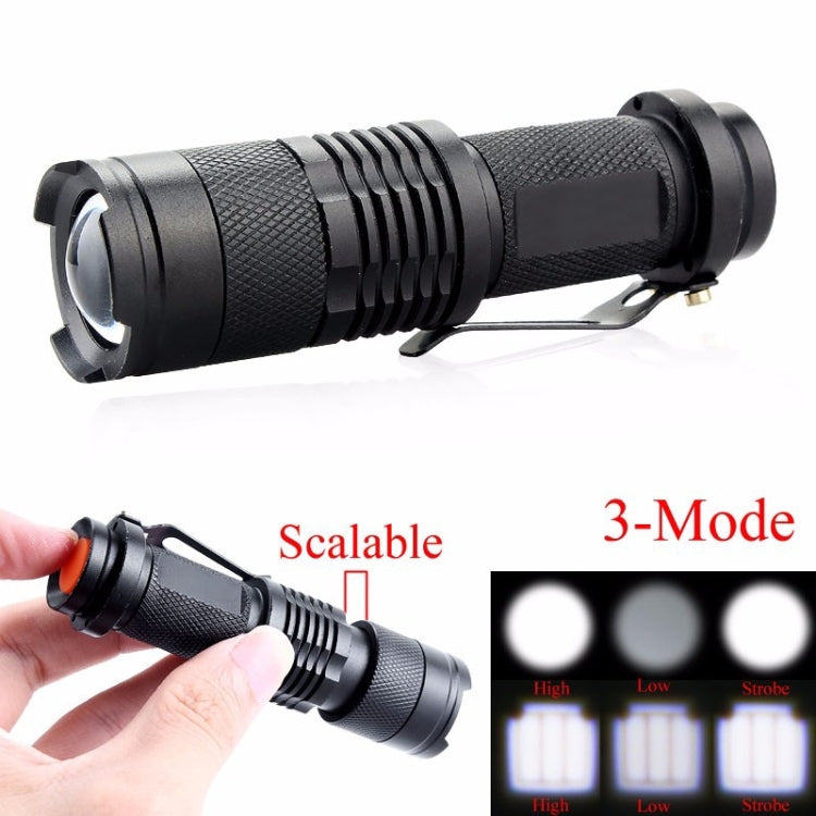 Torcia elettrica mini abbagliante con zoom telescopico ricaricabile a LED per esterni, Single, Set