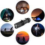 Torcia elettrica mini abbagliante con zoom telescopico ricaricabile a LED per esterni, Single, Set