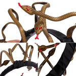 Copricapo di Halloween Carnival Stage Props Copricapo Medusa Snake Cosplay Fascia, Cosplay Headband