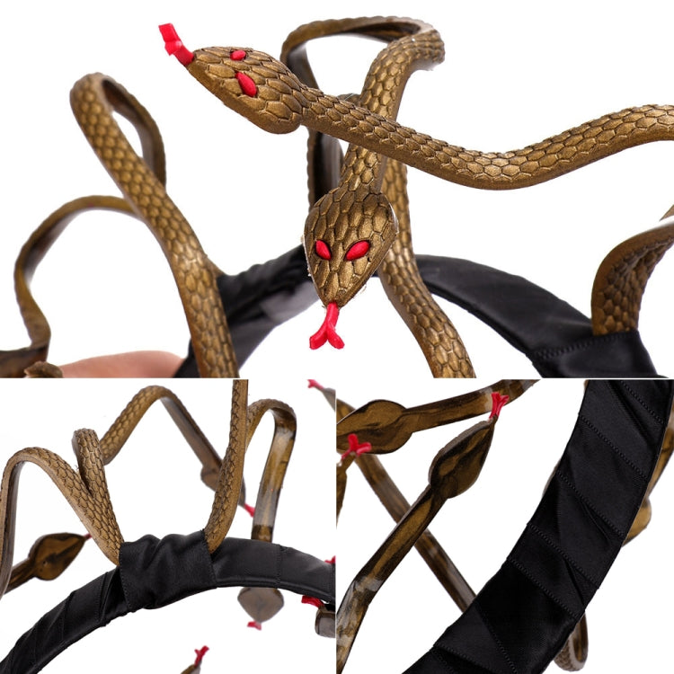 Copricapo di Halloween Carnival Stage Props Copricapo Medusa Snake Cosplay Fascia, Cosplay Headband